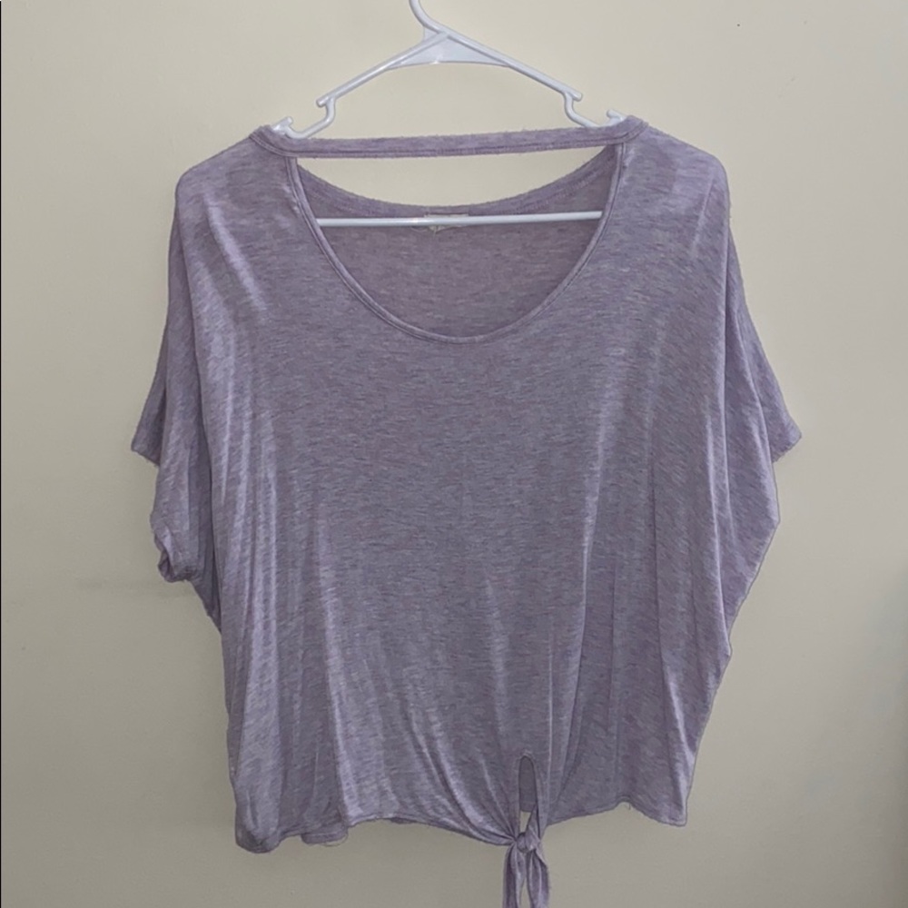 Light purple tie crop top